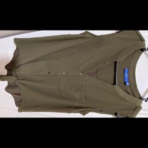 Women’s Apt.9 olive green sleeveless blouse